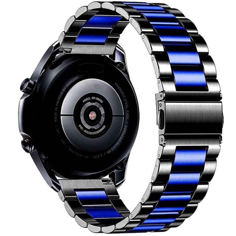 Estuyoya Correa metal acero Huawei Watch GT - GT 2 negro,azul