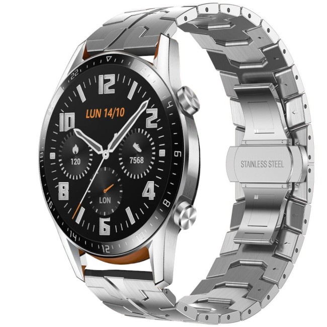 Estuyoya Correa acero Transformer Huawei Watch GT - GT 2 plata