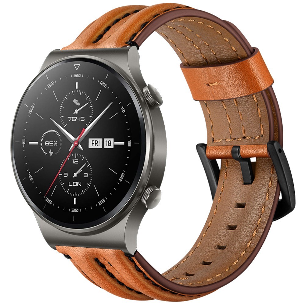 Estuyoya Correa cuero Acolchado Huawei Watch GT 2 Pro marrón