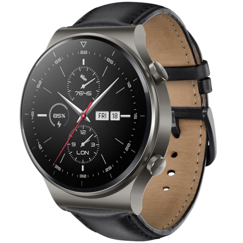 Estuyoya Correa cuero Clásica Huawei Watch GT 2 Pro negro