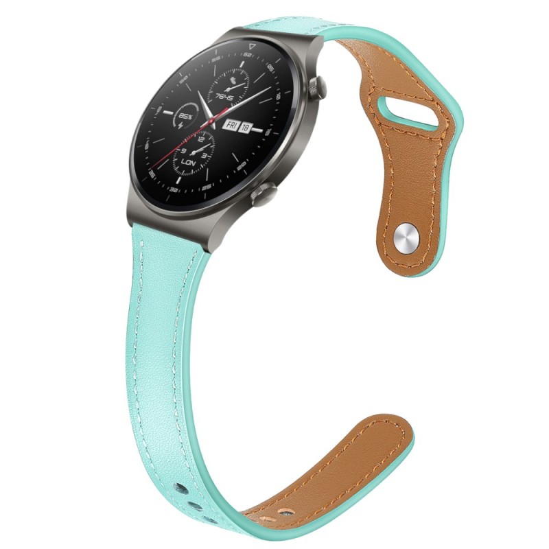 Estuyoya Correa cuero Slim Huawei Watch GT 2 Pro azul turquesa