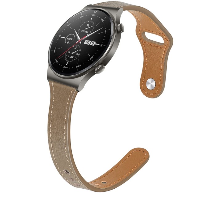 Estuyoya Correa cuero Slim Huawei Watch GT 2 Pro marrón