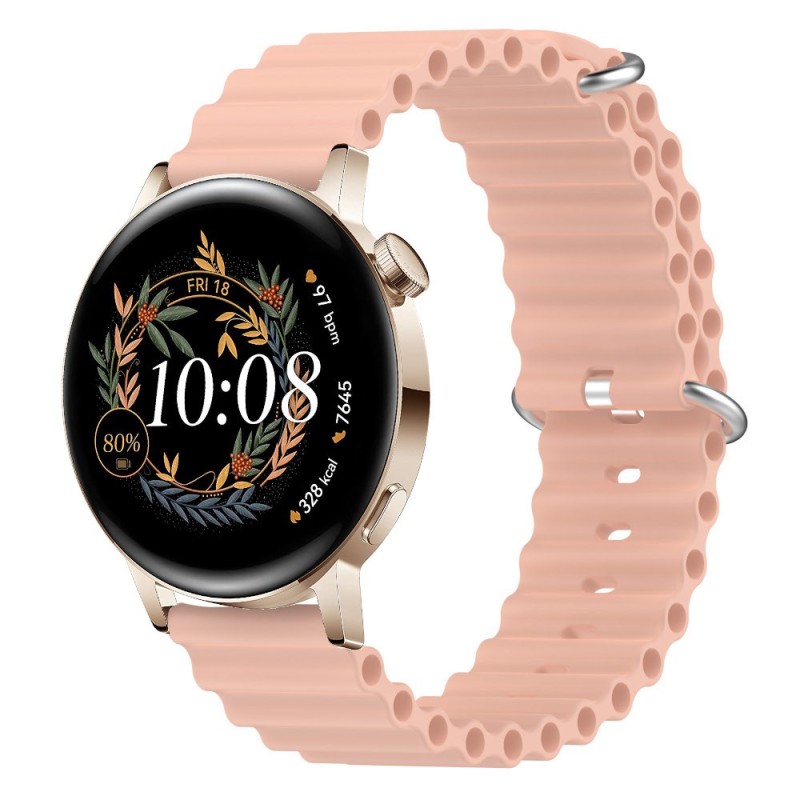 Estuyoya Correa silicona Ocean Huawei Watch GT 3 - 42mm rosa