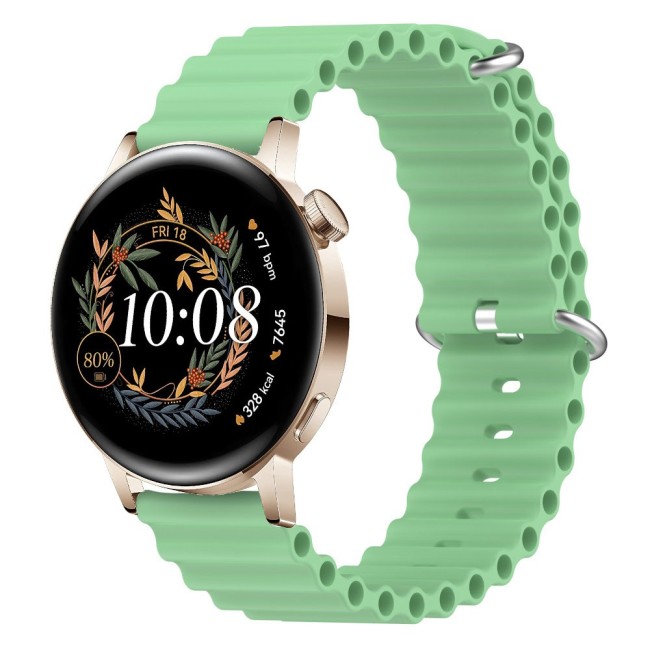 Estuyoya Correa silicona Ocean Huawei Watch GT 3 - 42mm verde claro