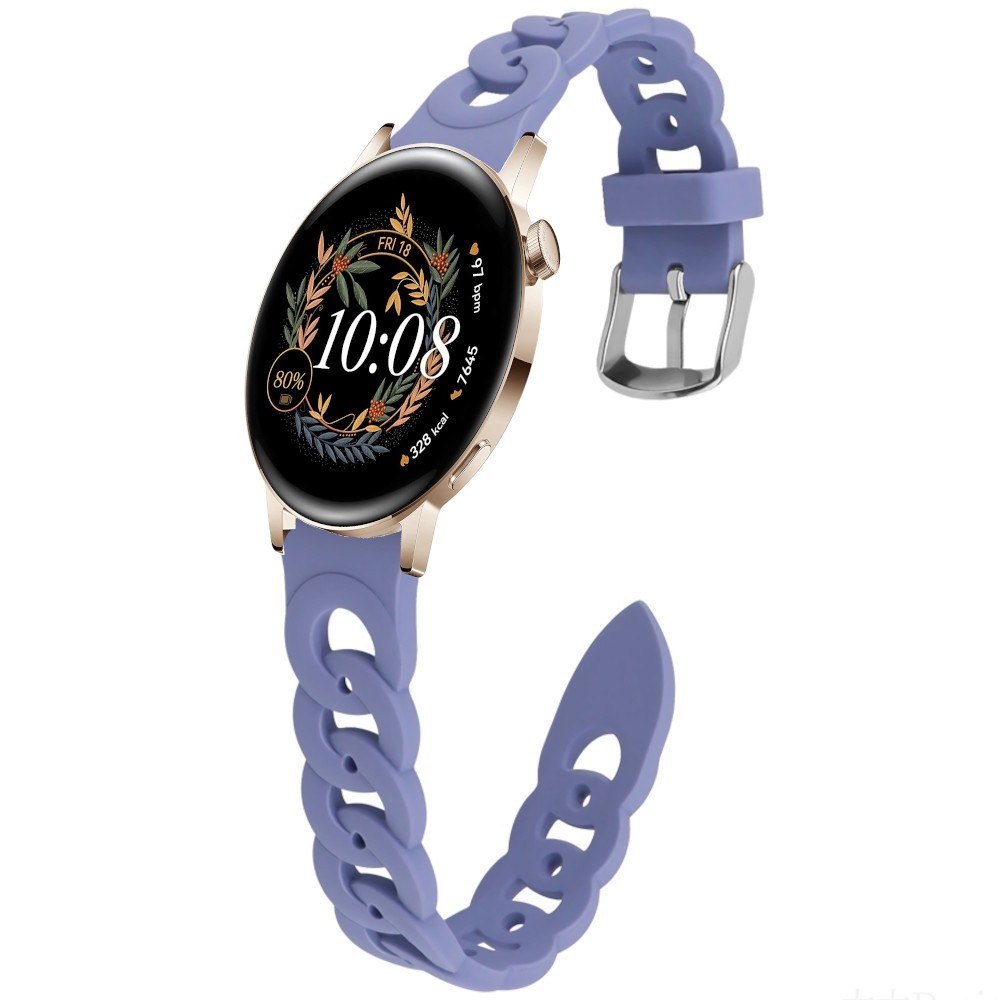 Estuyoya Correa silicona Diseño Cadena Huawei Watch GT 3 - 42mm Violeta