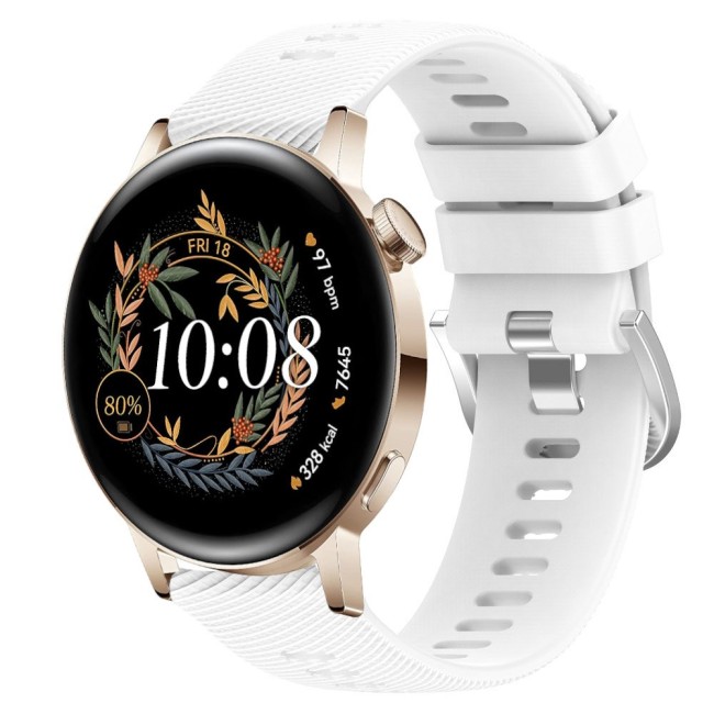 Estuyoya Correa silicona Hebilla Deportiva Huawei Watch GT 3 - 42mm Blanco