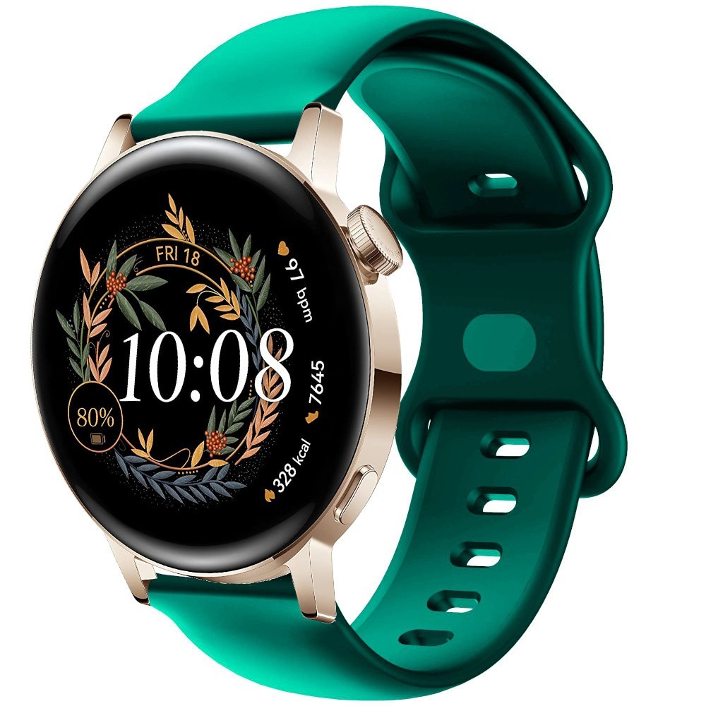 Estuyoya Correa silicona Doble Cierre Huawei Watch GT 3 - 42mm Verde Oscuro