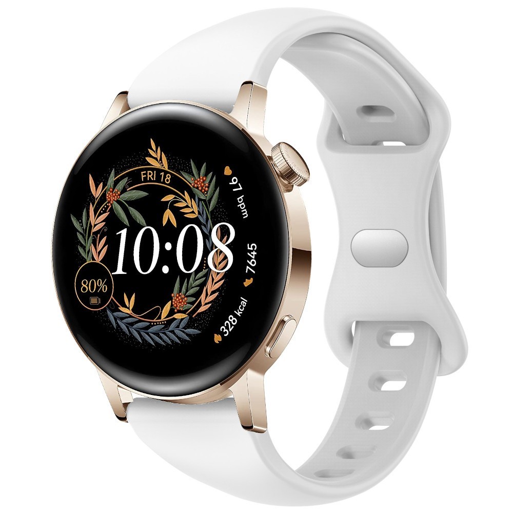 Estuyoya Correa silicona Fina Huawei Watch GT 3 - 42mm Blanco