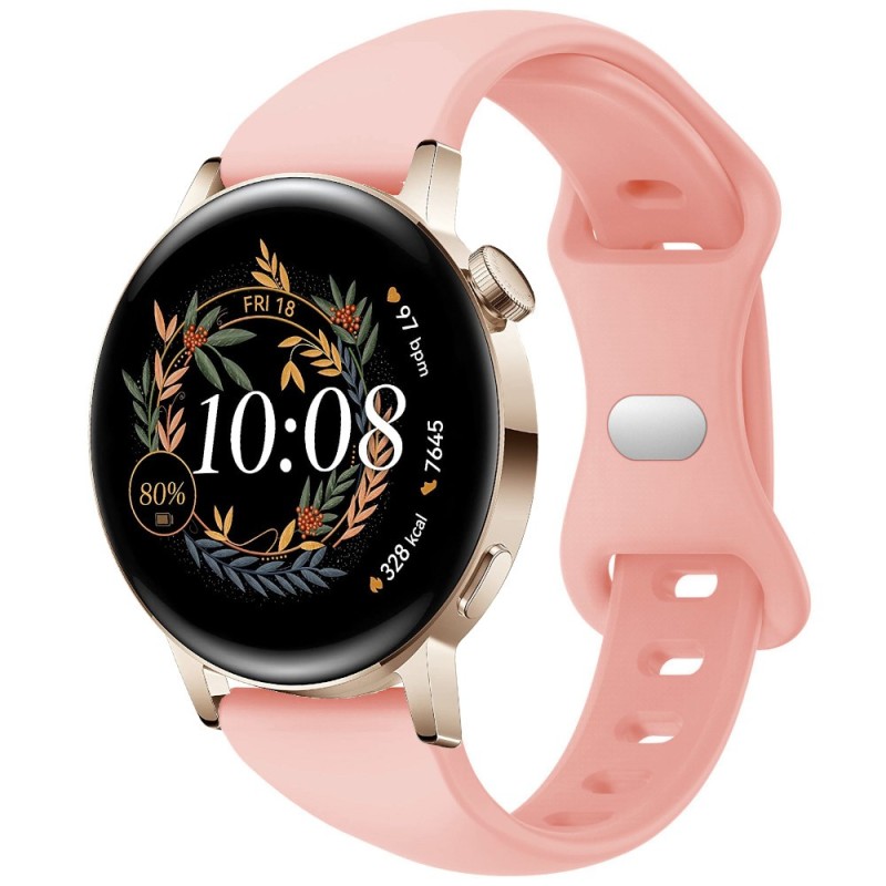 Estuyoya Correa silicona Fina Huawei Watch GT 3 - 42mm Rosa