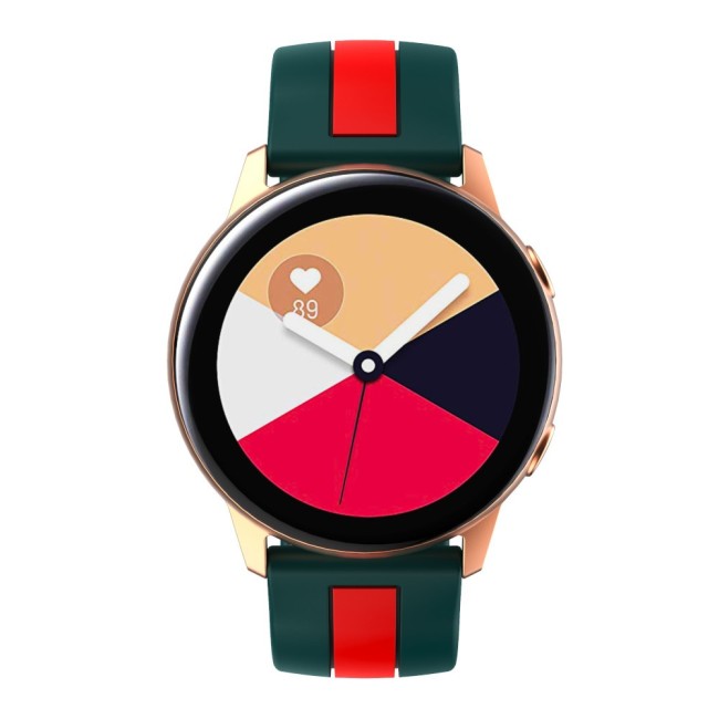 Estuyoya Correa silicona Raya Huawei Watch GT 3 - 42mm Verde,Rojo