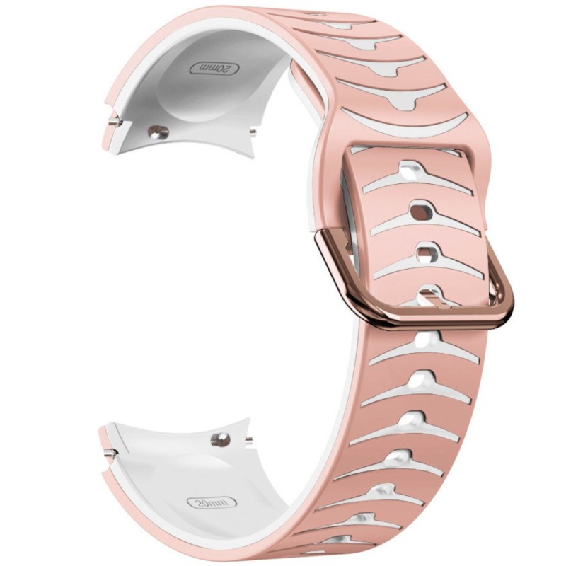 Estuyoya Correa silicona Ondas Huawei Watch GT 3 - 42mm Rosa,Blanco