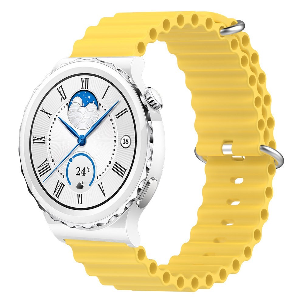 Estuyoya Correa silicona Ocean Huawei Watch GT 3 Pro - 43mm amarillo