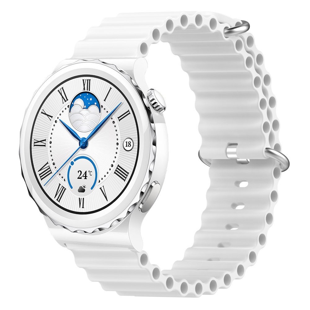 Estuyoya Correa silicona Ocean Huawei Watch GT 3 Pro - 43mm blanco