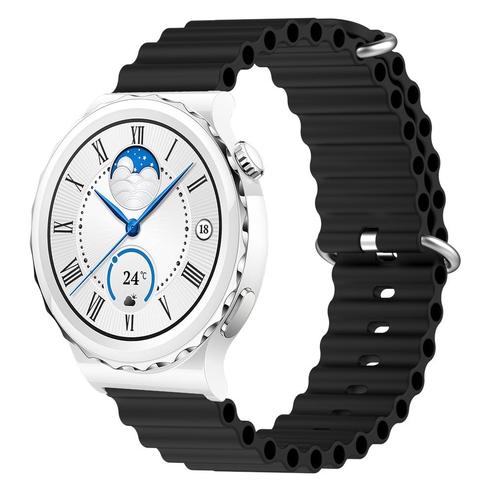 Estuyoya Correa silicona Ocean Huawei Watch GT 3 Pro - 43mm negro