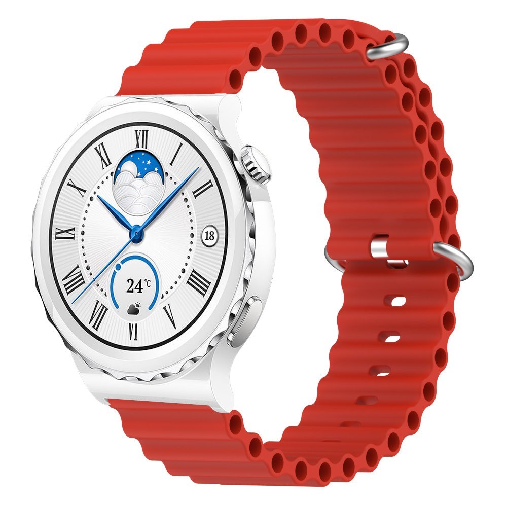 Estuyoya Correa silicona Ocean Huawei Watch GT 3 Pro - 43mm rojo