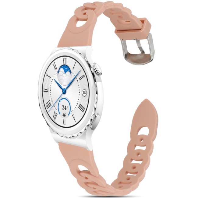 Estuyoya Correa silicona Diseño Cadena Huawei Watch GT 3 Pro - 43mm Rosa