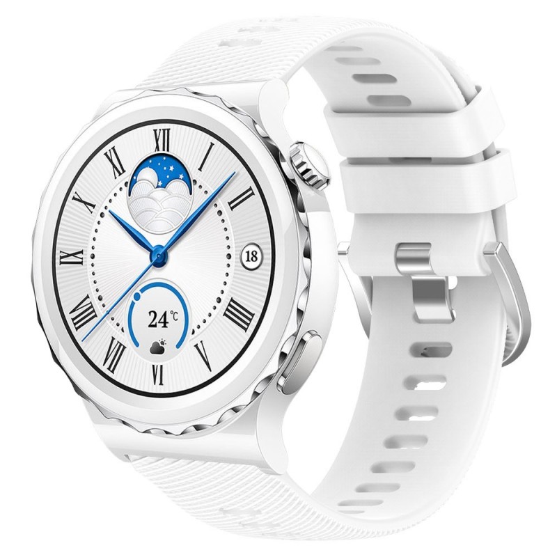 Estuyoya Correa silicona Hebilla Deportiva Huawei Watch GT 3 Pro - 43mm Blanco