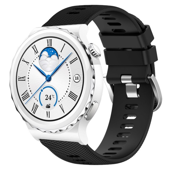 Estuyoya Correa silicona Hebilla Deportiva Huawei Watch GT 3 Pro - 43mm Negro