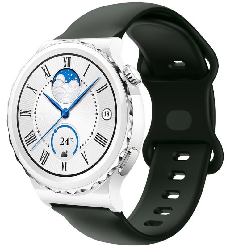 Estuyoya Correa silicona Doble Cierre Huawei Watch GT 3 Pro - 43mm Negro