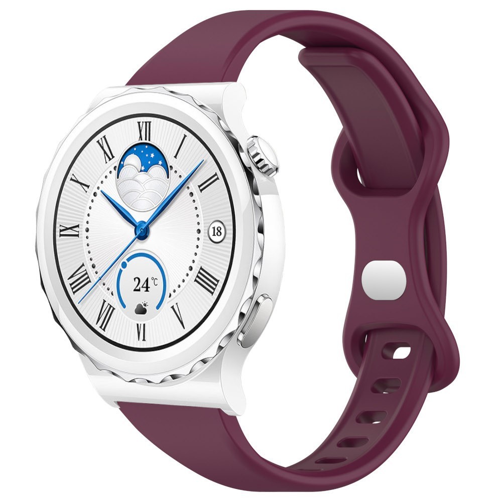 Estuyoya Correa silicona Fina Huawei Watch GT 3 Pro - 43mm Rojo Vino