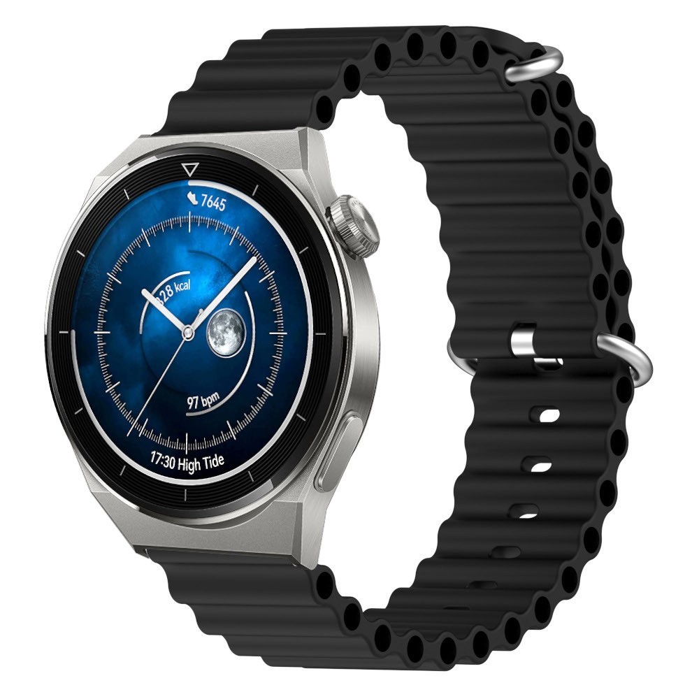 Estuyoya Correa silicona Ocean Huawei Watch GT 3 Pro - 46mm negro