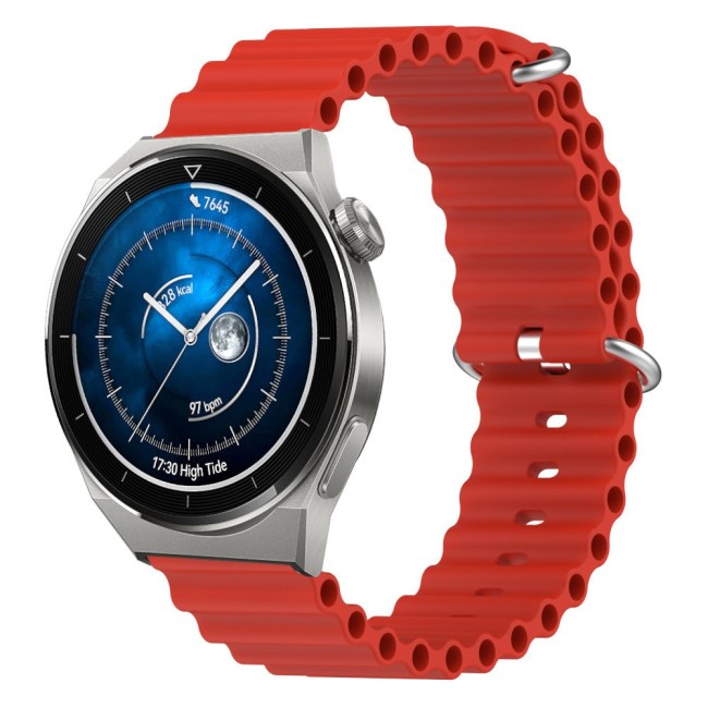 Estuyoya Correa silicona Ocean Huawei Watch GT 3 Pro - 46mm rojo