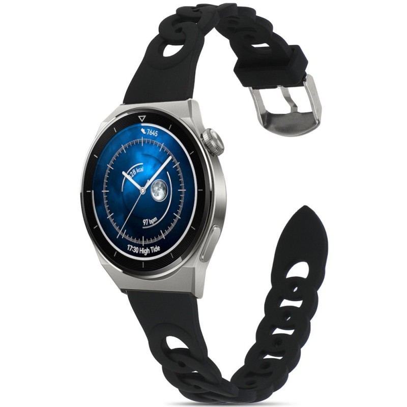 Estuyoya Correa silicona Diseño Cadena Huawei Watch GT 3 Pro - 46mm Negro