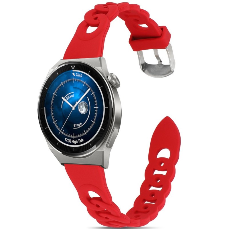 Estuyoya Correa silicona Diseño Cadena Huawei Watch GT 3 Pro - 46mm Rojo