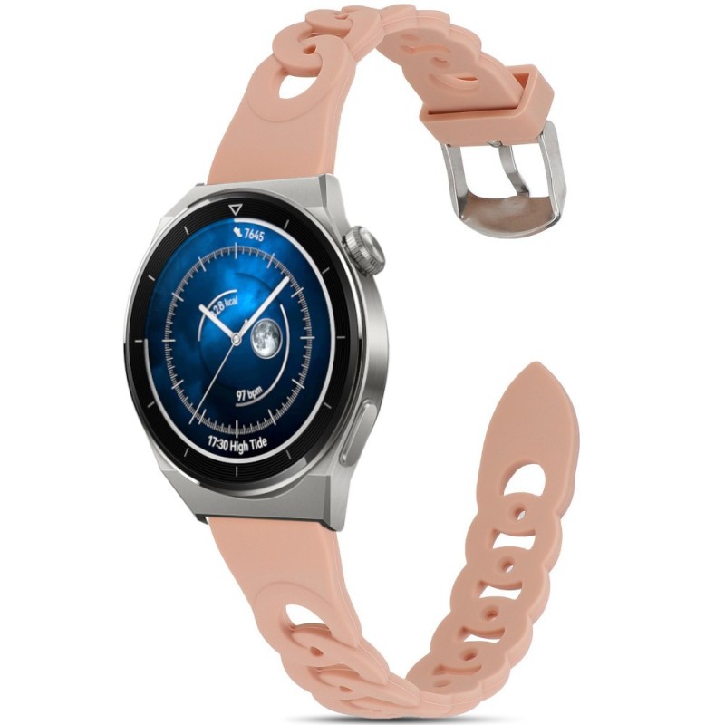 Estuyoya Correa silicona Diseño Cadena Huawei Watch GT 3 Pro - 46mm Rosa