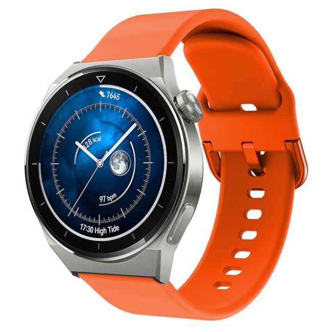 Estuyoya Correa silicona Hebilla Huawei Watch GT 3 Pro - 46mm Naranja