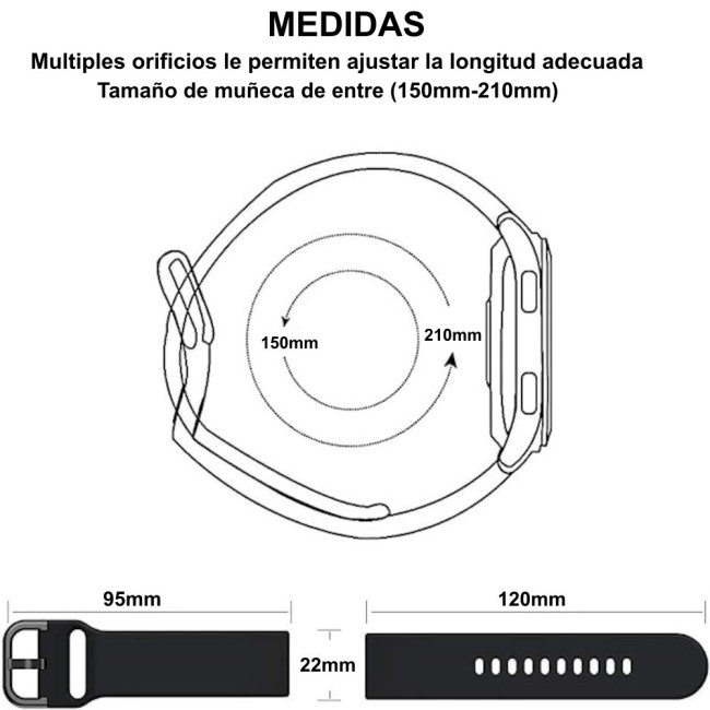 Estuyoya Correa silicona Hebilla Huawei Watch GT 3 Pro - 46mm Naranja