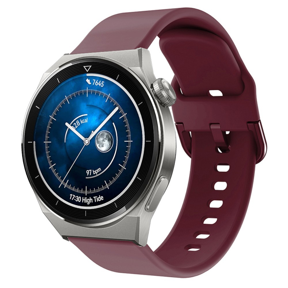 Estuyoya Correa silicona Hebilla Huawei Watch GT 3 Pro - 46mm Rojo Vino