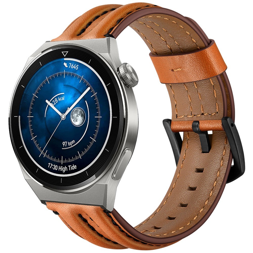 Estuyoya Correa cuero Acolchado Huawei Watch GT 3 Pro - 46mm marrón