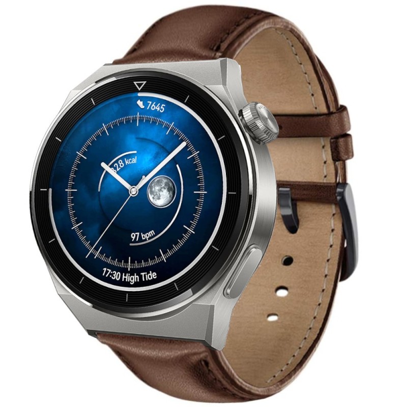 Estuyoya Correa cuero Clásica Huawei Watch GT 3 Pro - 46mm marrón