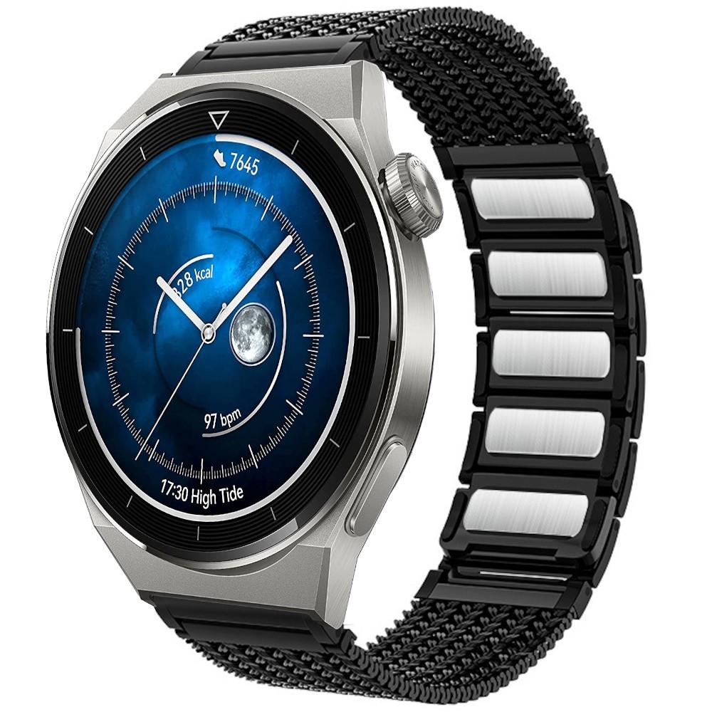 Estuyoya Correa acero Imán Huawei Watch GT 3 Pro - 46mm negro