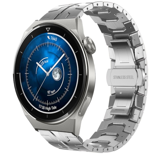 Estuyoya Correa acero Transformer Huawei Watch GT 3 Pro - 46mm plata