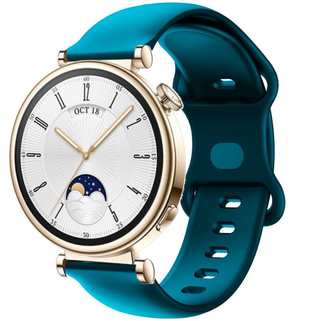 Estuyoya Correa silicona Doble Cierre Huawei Watch GT 4 - 41mm Azul Eléctrico