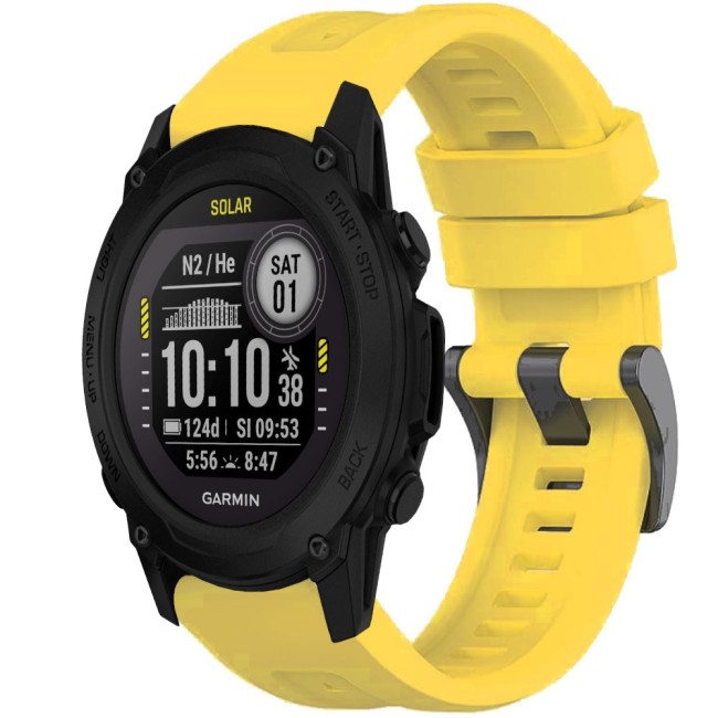 Estuyoya Correa silicona Básica Sport Garmin Descent G1 Amarillo