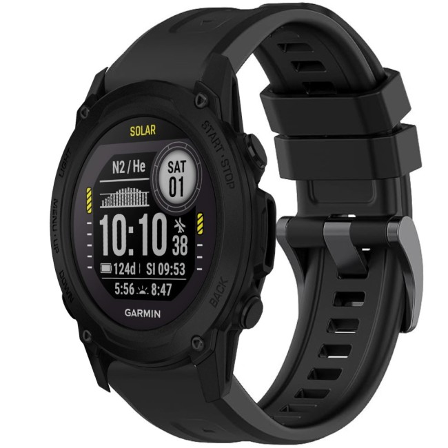 Estuyoya Correa silicona Básica Sport Garmin Descent G1 Negro