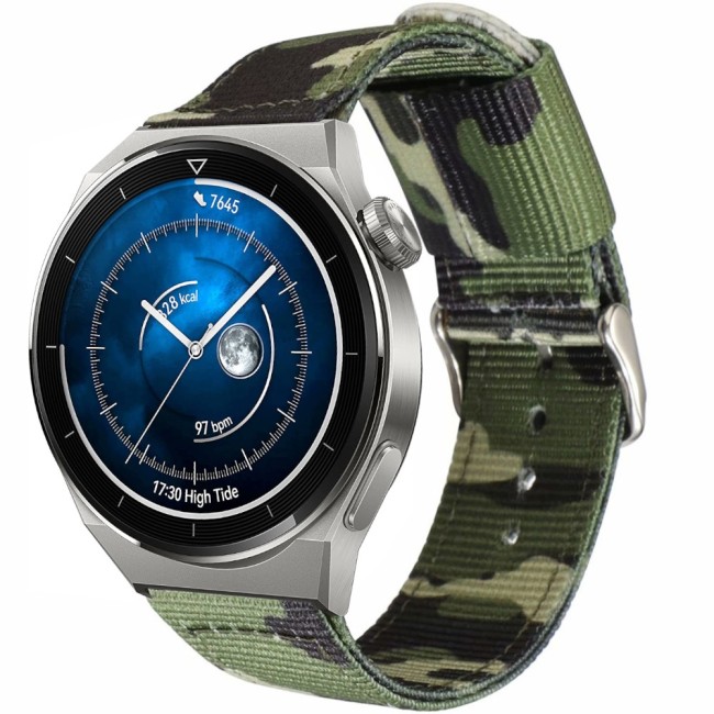 Estuyoya Correa nylon Huawei Watch GT 3 Pro - 46mm Camuflaje Verde