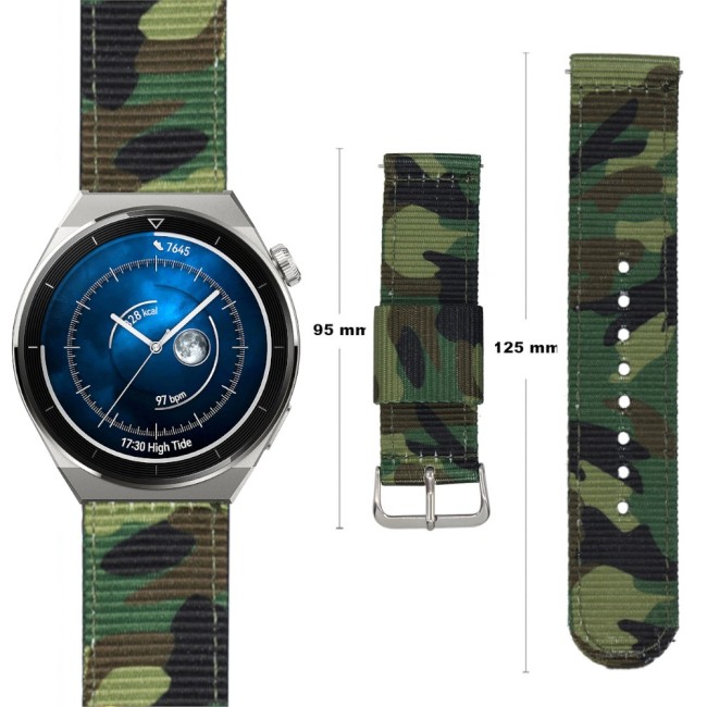 Estuyoya Correa nylon Huawei Watch GT 3 Pro - 46mm Camuflaje Verde