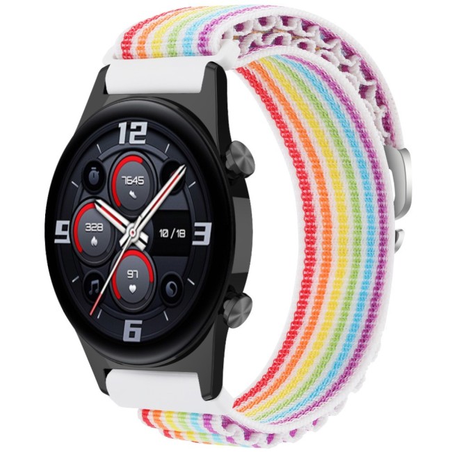 Estuyoya Correa loop nylon Honor Watch GS 3 Rainbow White