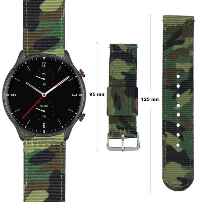 Estuyoya Correa nylon Honor Watch GS 3 Camuflaje Verde