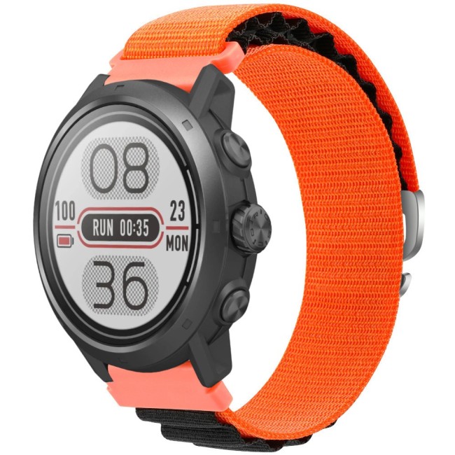 Estuyoya Correa loop nylon Coros Apex 2 Pro Naranja,Negro