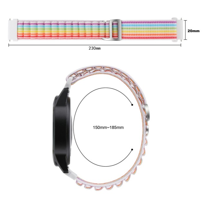 Estuyoya Correa loop nylon Coros Apex 2 Rainbow White