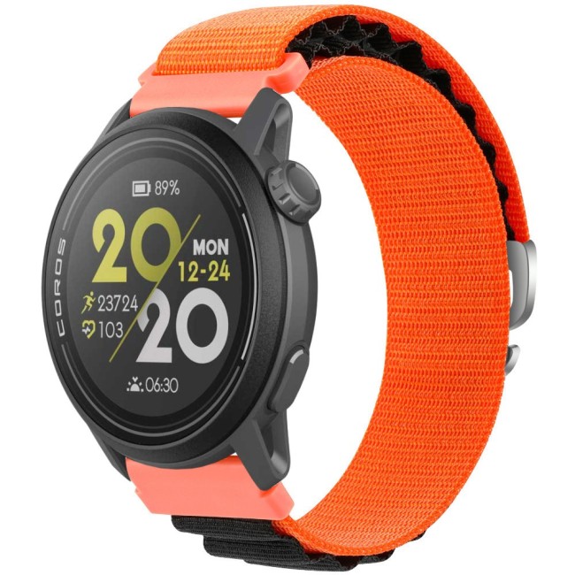 Estuyoya Correa loop nylon Coros Pace 3 Naranja,Negro