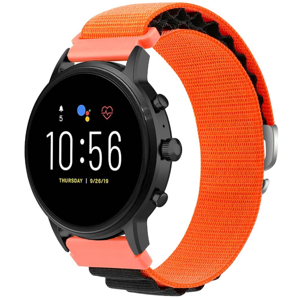 Estuyoya Correa loop nylon Fossil Gen 5 Naranja,Negro