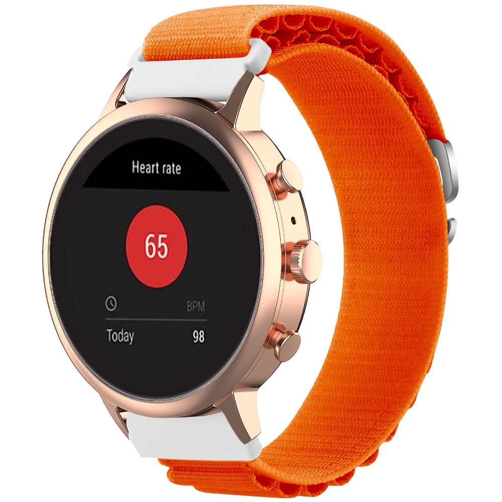 Estuyoya Correa loop nylon Fossil Gen 6 - 42mm Naranja