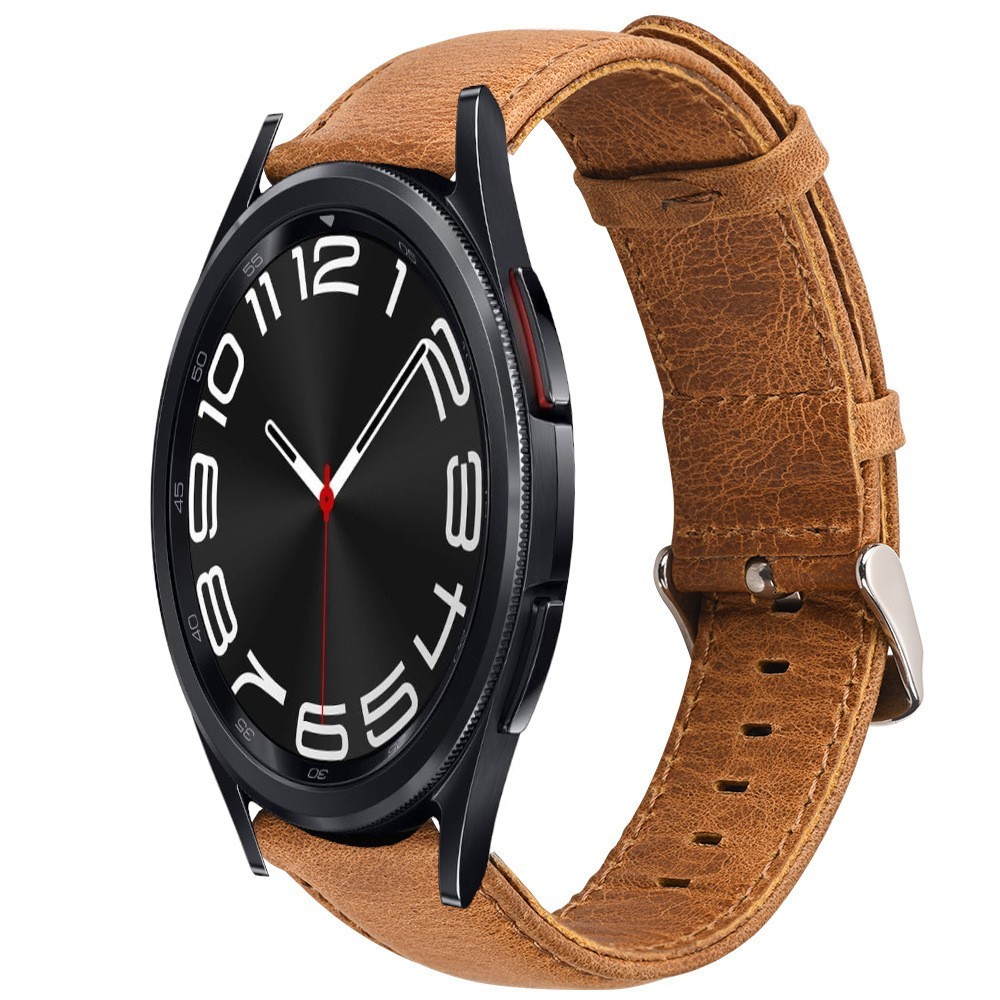 Estuyoya Correa cuero Vintage Samsung Galaxy Watch 6 Classic - 43mm marrón camel