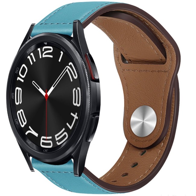 Estuyoya Correa cuero Bucle Samsung Galaxy Watch 6 Classic - 43mm azul